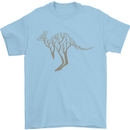Kangaroo Ecology Mens T-Shirt Cotton Gildan Light Blue