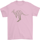 Kangaroo Ecology Mens T-Shirt Cotton Gildan Light Pink