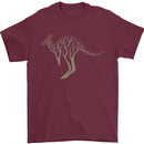 Kangaroo Ecology Mens T-Shirt Cotton Gildan Maroon
