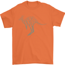 Kangaroo Ecology Mens T-Shirt Cotton Gildan Orange