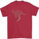 Kangaroo Ecology Mens T-Shirt Cotton Gildan Red