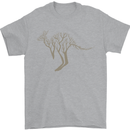 Kangaroo Ecology Mens T-Shirt Cotton Gildan Sports Grey