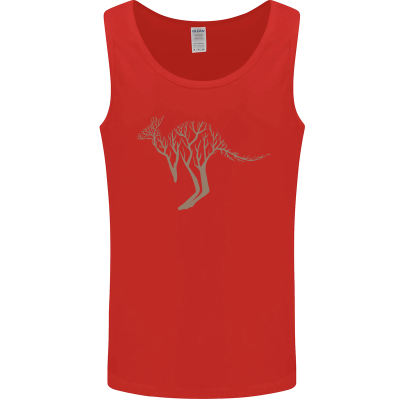 Kangaroo Ecology Mens Vest Tank Top Red