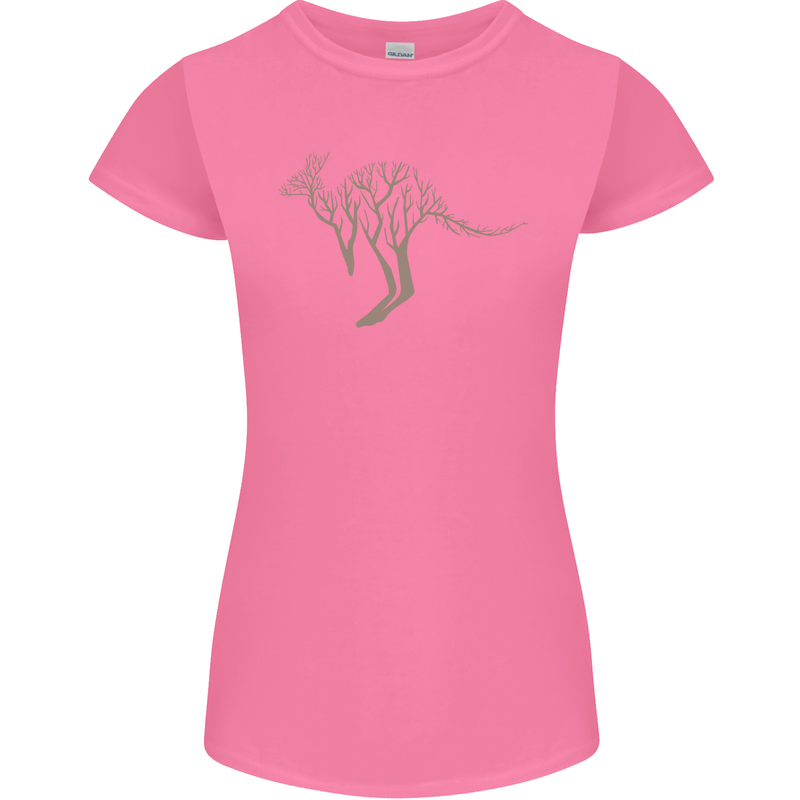 Kangaroo Ecology Womens Petite Cut T-Shirt Azalea