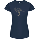Kangaroo Ecology Womens Petite Cut T-Shirt Navy Blue