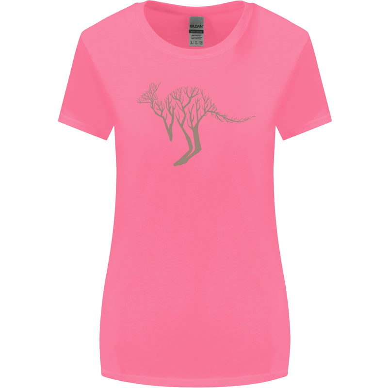 Kangaroo Ecology Womens Wider Cut T-Shirt Azalea