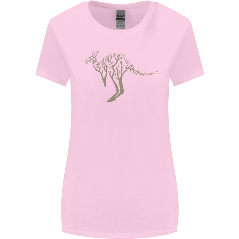 Kangaroo Ecology Womens Wider Cut T-Shirt Light Pink