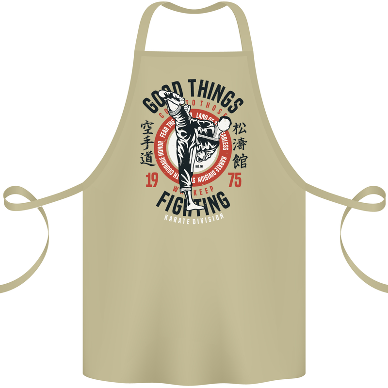 Karate Good Things Mixed Martial Arts MMA Cotton Apron 100% Organic Khaki