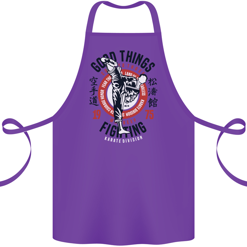 Karate Good Things Mixed Martial Arts MMA Cotton Apron 100% Organic Purple