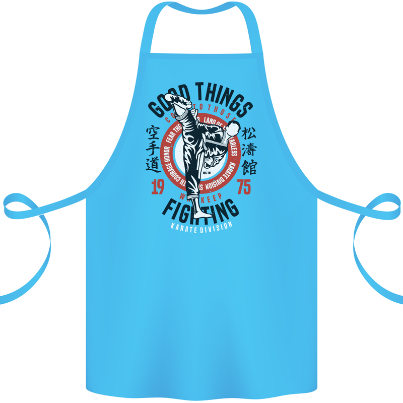 Karate Good Things Mixed Martial Arts MMA Cotton Apron 100% Organic Turquoise