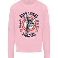 Karate Good Things Mixed Martial Arts MMA Kids Sweatshirt Jumper Light Pink