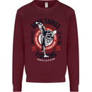 Karate Good Things Mixed Martial Arts MMA Kids Sweatshirt Jumper Maroon