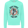 Karate Good Things Mixed Martial Arts MMA Kids Sweatshirt Jumper Peppermint