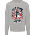 Karate Good Things Mixed Martial Arts MMA Kids Sweatshirt Jumper Sports Grey