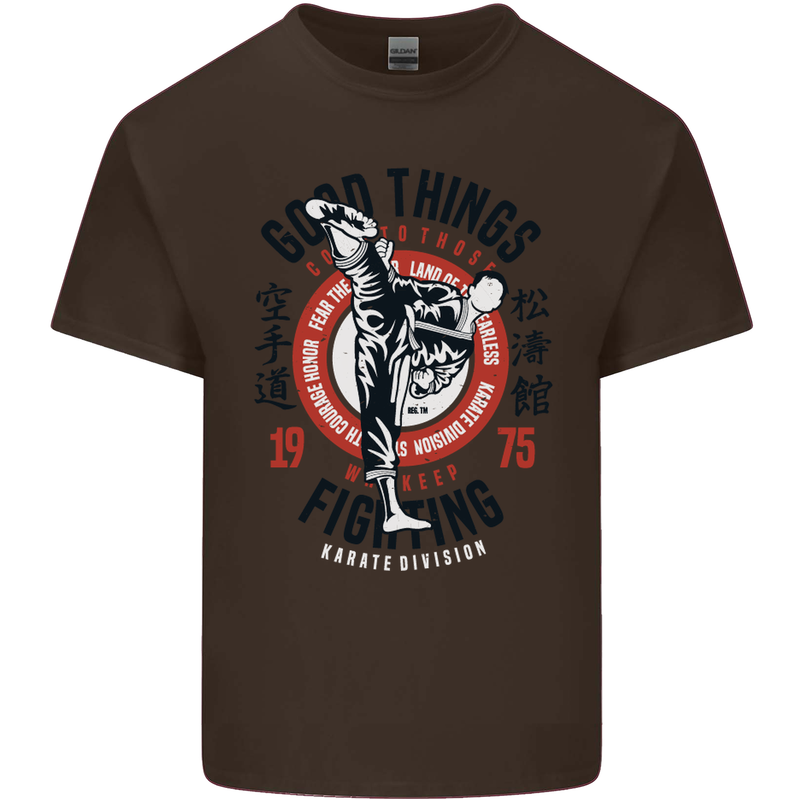 Karate Good Things Mixed Martial Arts MMA Kids T-Shirt Childrens Chocolate