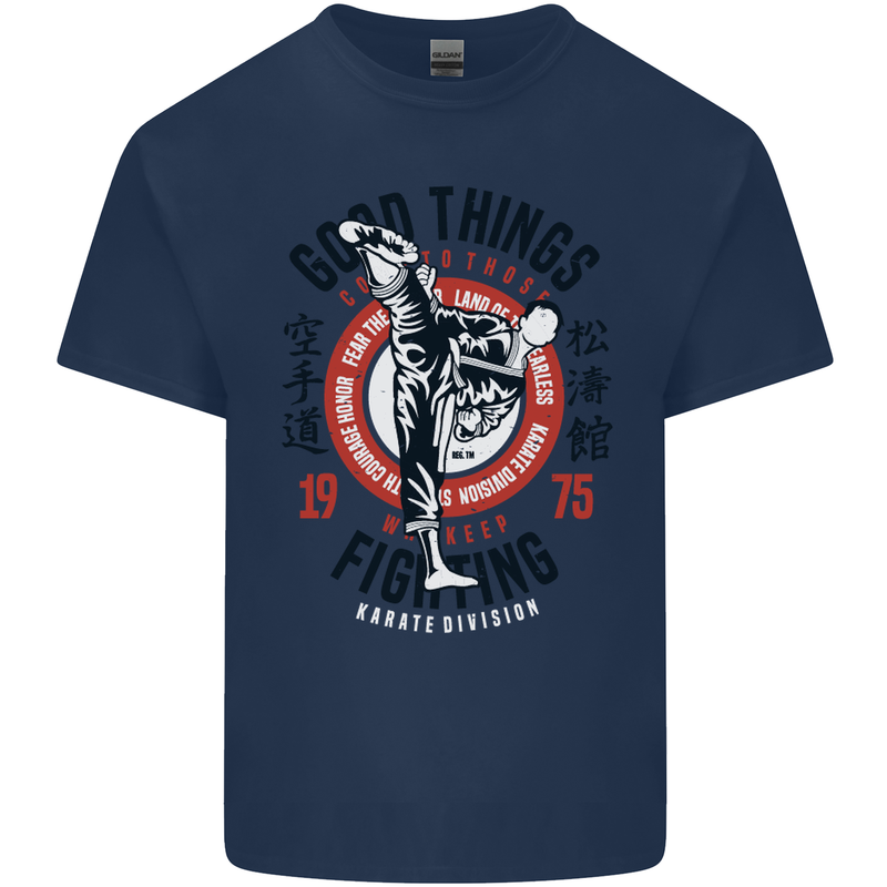 Karate Good Things Mixed Martial Arts MMA Kids T-Shirt Childrens Navy Blue