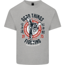 Karate Good Things Mixed Martial Arts MMA Kids T-Shirt Childrens Sports Grey