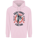 Karate Good Things Mixed Martial Arts MMA Mens 80% Cotton Hoodie Light Pink