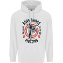 Karate Good Things Mixed Martial Arts MMA Mens 80% Cotton Hoodie White