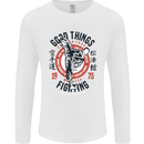 Karate Good Things Mixed Martial Arts MMA Mens Long Sleeve T-Shirt White