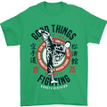 Karate Good Things Mixed Martial Arts MMA Mens T-Shirt Cotton Gildan Irish Green