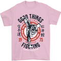 Karate Good Things Mixed Martial Arts MMA Mens T-Shirt Cotton Gildan Light Pink