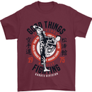 Karate Good Things Mixed Martial Arts MMA Mens T-Shirt Cotton Gildan Maroon