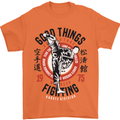 Karate Good Things Mixed Martial Arts MMA Mens T-Shirt Cotton Gildan Orange
