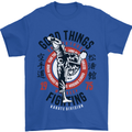 Karate Good Things Mixed Martial Arts MMA Mens T-Shirt Cotton Gildan Royal Blue