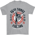 Karate Good Things Mixed Martial Arts MMA Mens T-Shirt Cotton Gildan Sports Grey