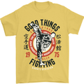 Karate Good Things Mixed Martial Arts MMA Mens T-Shirt Cotton Gildan Yellow