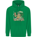 Katana Blacksmith Japanese Samurai Sword Childrens Kids Hoodie Irish Green