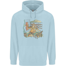 Katana Blacksmith Japanese Samurai Sword Childrens Kids Hoodie Light Blue