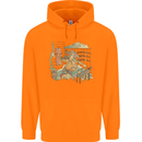 Katana Blacksmith Japanese Samurai Sword Childrens Kids Hoodie Orange