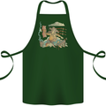 Katana Blacksmith Japanese Samurai Sword Cotton Apron 100% Organic Forest Green