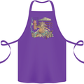 Katana Blacksmith Japanese Samurai Sword Cotton Apron 100% Organic Purple