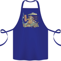 Katana Blacksmith Japanese Samurai Sword Cotton Apron 100% Organic Royal Blue