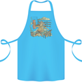 Katana Blacksmith Japanese Samurai Sword Cotton Apron 100% Organic Turquoise