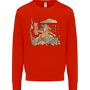 Katana Blacksmith Japanese Samurai Sword Kids Sweatshirt Jumper Bright Red