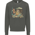 Katana Blacksmith Japanese Samurai Sword Kids Sweatshirt Jumper Storm Grey
