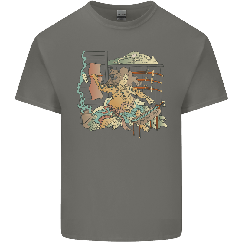 Katana Blacksmith Japanese Samurai Sword Kids T-Shirt Childrens Charcoal