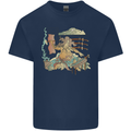 Katana Blacksmith Japanese Samurai Sword Kids T-Shirt Childrens Navy Blue
