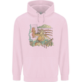 Katana Blacksmith Japanese Samurai Sword Mens 80% Cotton Hoodie Light Pink