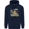 Katana Blacksmith Japanese Samurai Sword Mens 80% Cotton Hoodie Navy Blue