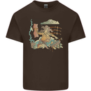 Katana Blacksmith Japanese Samurai Sword Mens Cotton T-Shirt Tee Top Dark Chocolate