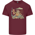 Katana Blacksmith Japanese Samurai Sword Mens Cotton T-Shirt Tee Top Maroon