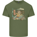 Katana Blacksmith Japanese Samurai Sword Mens Cotton T-Shirt Tee Top Military Green
