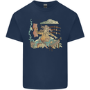 Katana Blacksmith Japanese Samurai Sword Mens Cotton T-Shirt Tee Top Navy Blue