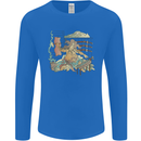 Katana Blacksmith Japanese Samurai Sword Mens Long Sleeve T-Shirt Royal Blue