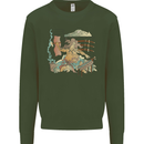 Katana Blacksmith Japanese Samurai Sword Mens Sweatshirt Jumper Forest Green